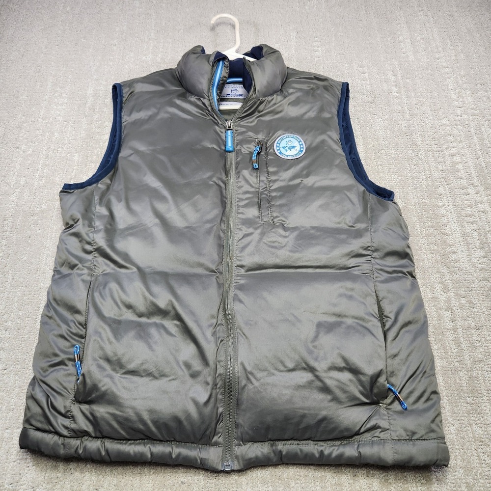 Southern Tide Puffer Vest Men Medium Duck Down Charlottesville Green Sport
